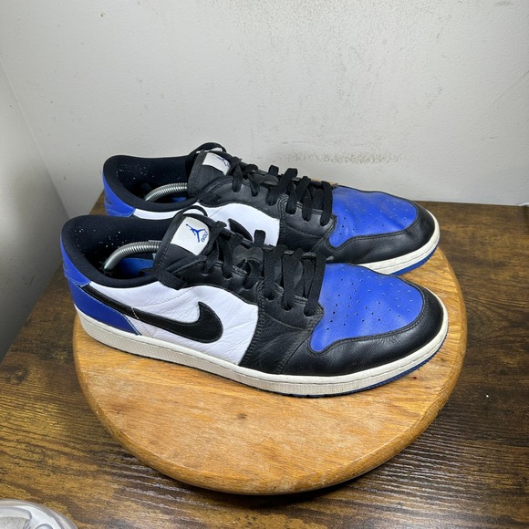 Air Jordan 1 Low Golf Royal Toe Shoes Black White Blue Men's Size 13 DD9315-102